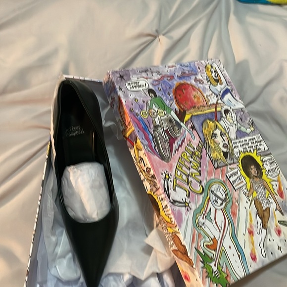 BRAND NEW IN BOX Anthropology heels, brand new w/box & tags. 7.5 dark green - Picture 5 of 8